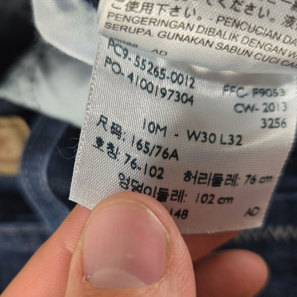 Levi’s 515 Bootcut Jeans Dark Wash Blue Mid Rise Flap Pocket Denim Size 10 / 30 - Picture 7 of 13